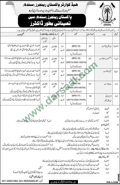 medical-officer-jobs-in-pakistan-ranger-in-korangi-15-mar-2019-darsaal